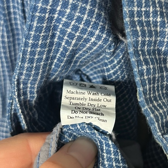 Wythe Ocean Blue Microcheck Flat Front Cotton Linen Chino Pant 32x32 - Picture 10 of 10